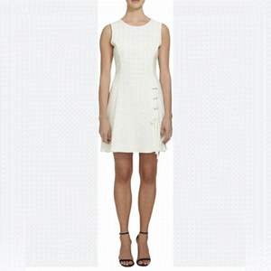 ⭐️ NWT- 1.STATE Womens White Lace Up A-Line Dress- size 4
